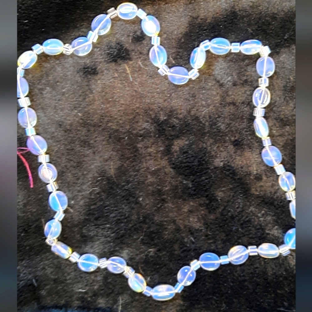 24 inch Opalite hand-knotted necklace